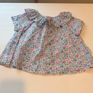 Jacadi purple and Blue Floral Blouse